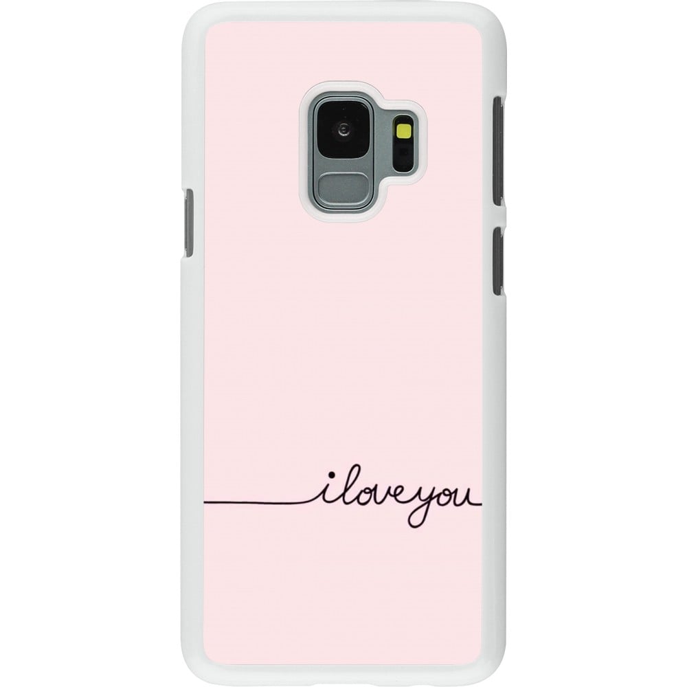 Coque Samsung Galaxy S9 - Plastique blanc Valentine 2023 i love you writing