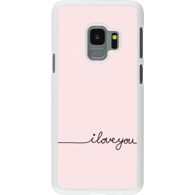 Coque Samsung Galaxy S9 - Plastique blanc Valentine 2023 i love you writing