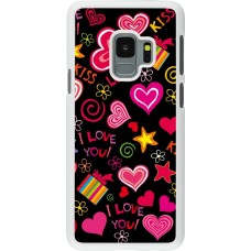 Coque Samsung Galaxy S9 - Plastique blanc Valentine 2023 love symbols