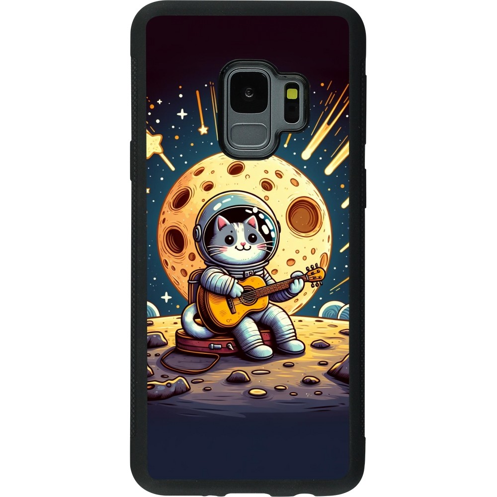 Coque Samsung Galaxy S9 - Silicone rigide noir AstroCat RockLune