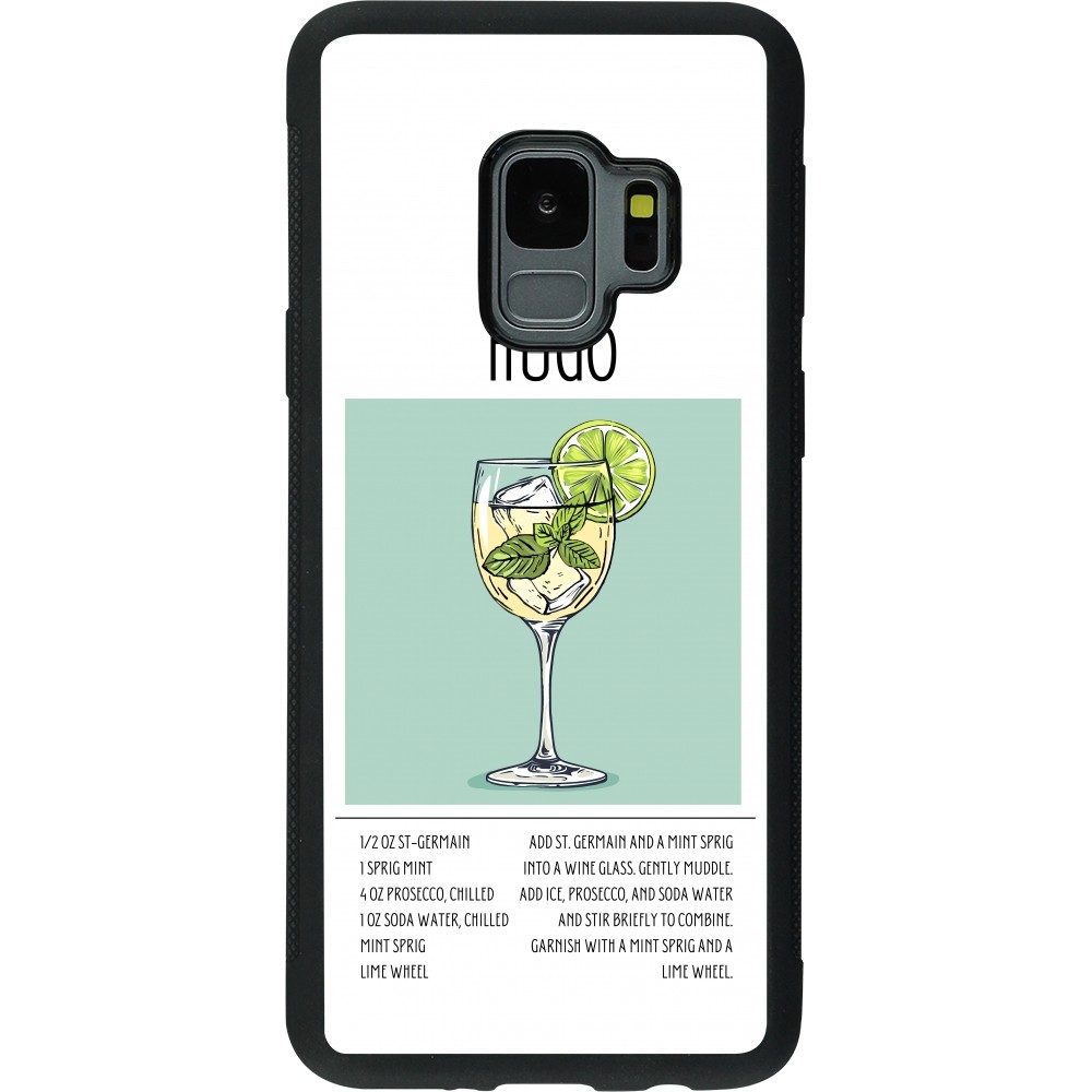 Coque Samsung Galaxy S9 - Silicone rigide noir Cocktail recette Hugo