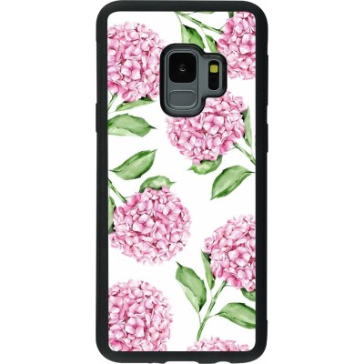 Coque Samsung Galaxy S9 - Silicone rigide noir Easter 2024 pink flowers