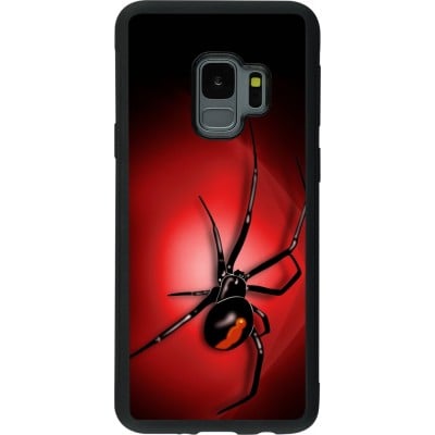 Coque Samsung Galaxy S9 - Silicone rigide noir Halloween 2023 spider black widow