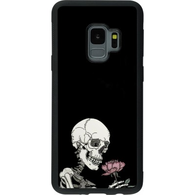 Coque Samsung Galaxy S9 - Silicone rigide noir Halloween 2023 rose and skeleton