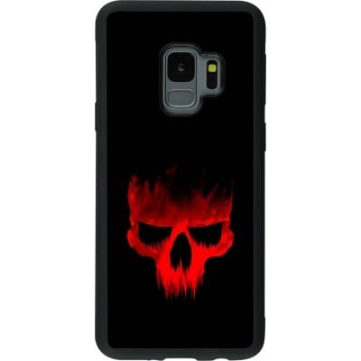 Coque Samsung Galaxy S9 - Silicone rigide noir Halloween 2023 scary skull