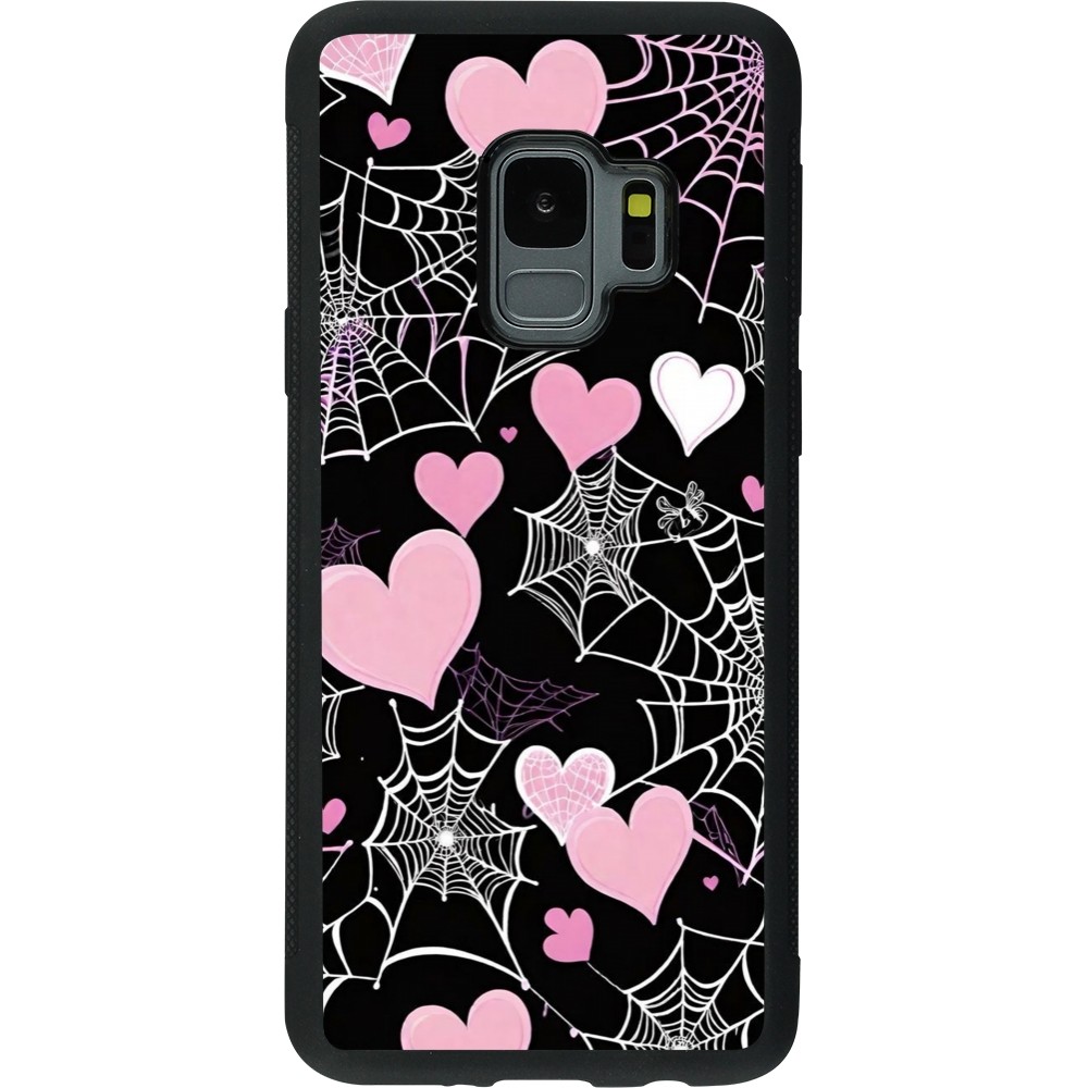 Coque Samsung Galaxy S9 - Silicone rigide noir Halloween 2024 girly