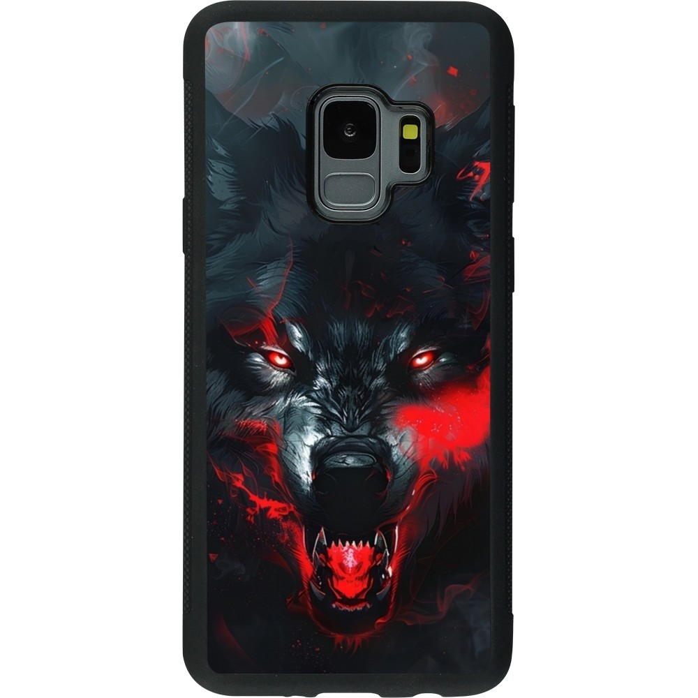 Coque Samsung Galaxy S9 - Silicone rigide noir Halloween 2024 mad werewolf