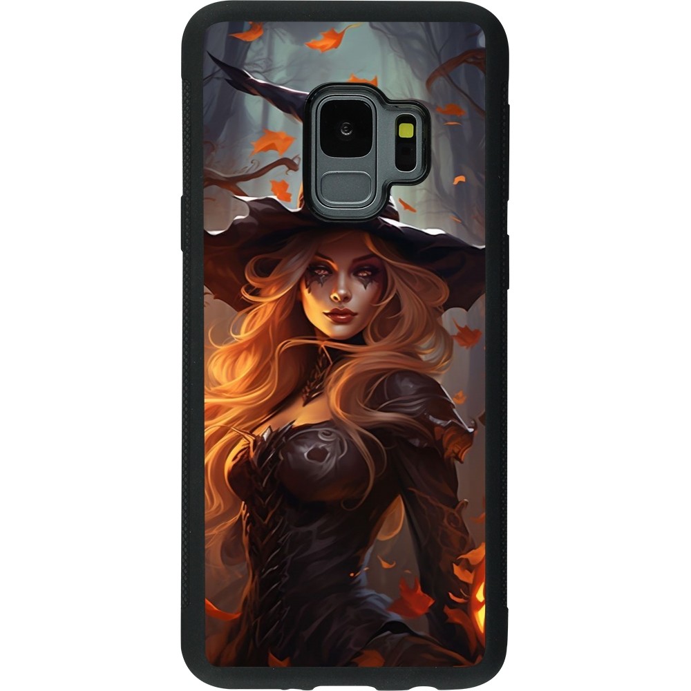 Coque Samsung Galaxy S9 - Silicone rigide noir Halloween 2024 sexy witch