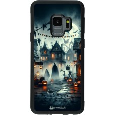 Coque Samsung Galaxy S9 - Silicone rigide noir Halloween Spookville