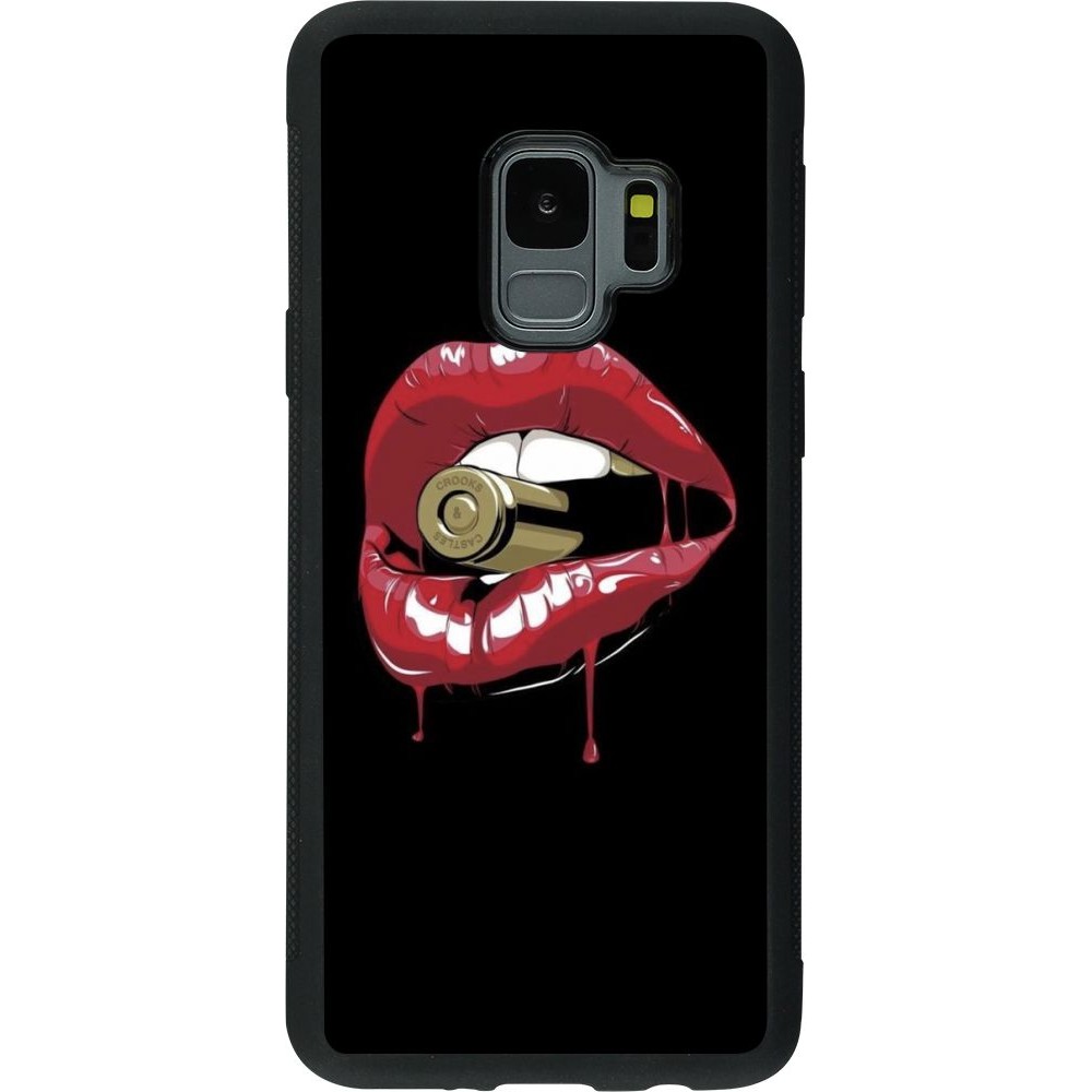 Coque Samsung Galaxy S9 - Silicone rigide noir Lips bullet