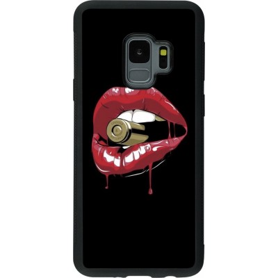 Coque Samsung Galaxy S9 - Silicone rigide noir Lips bullet