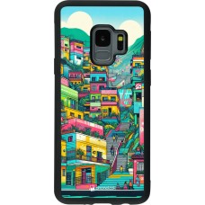 Coque Samsung Galaxy S9 - Silicone rigide noir Medellin Comuna 13 Art