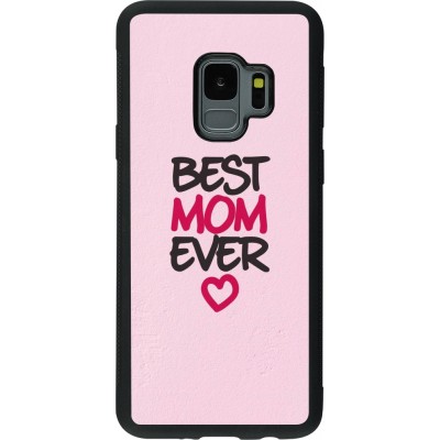 Coque Samsung Galaxy S9 - Silicone rigide noir Mom 2023 best Mom ever pink