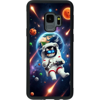 Coque Samsung Galaxy S9 - Silicone rigide noir VR SpaceCat Odyssey