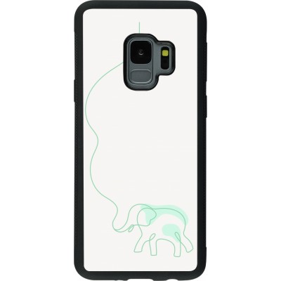 Coque Samsung Galaxy S9 - Silicone rigide noir Spring 23 baby elephant