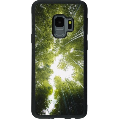 Coque Samsung Galaxy S9 - Silicone rigide noir Spring 23 forest blue sky