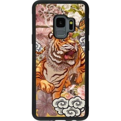 Coque Samsung Galaxy S9 - Silicone rigide noir Spring 23 japanese tiger