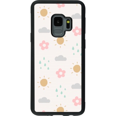 Coque Samsung Galaxy S9 - Silicone rigide noir Spring 23 weather