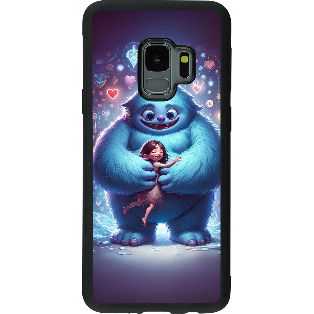 Coque Samsung Galaxy S9 - Silicone rigide noir Valentine 2024 Fluffy Love