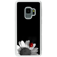 Coque Samsung Galaxy S9 - Silicone rigide blanc Black and white Cox