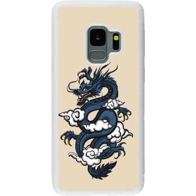 Coque Samsung Galaxy S9 - Silicone rigide blanc Blue Dragon Tattoo