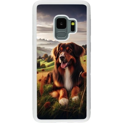 Coque Samsung Galaxy S9 - Silicone rigide blanc Chien Campagne Suisse