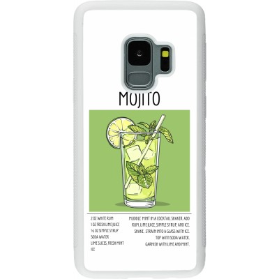 Coque Samsung Galaxy S9 - Silicone rigide blanc Cocktail recette Mojito