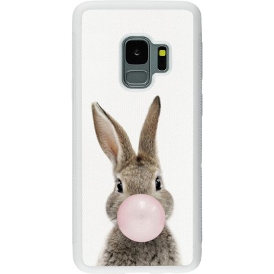 Coque Samsung Galaxy S9 - Silicone rigide blanc Easter 2023 bubble gum bunny