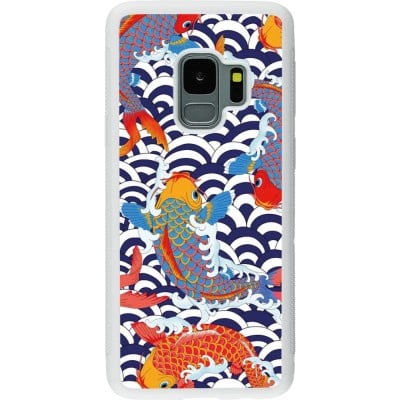 Coque Samsung Galaxy S9 - Silicone rigide blanc Easter 2023 japanese fish