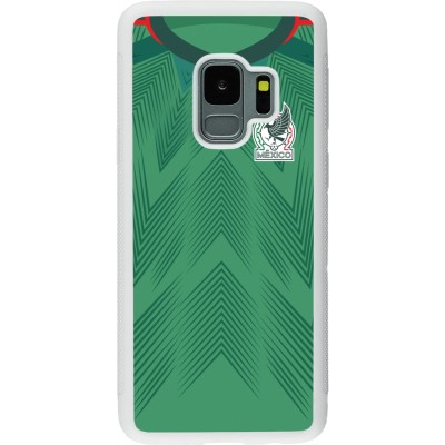 Coque Samsung Galaxy S9 - Silicone rigide blanc Maillot de football Mexique 2022 personnalisable