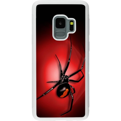 Coque Samsung Galaxy S9 - Silicone rigide blanc Halloween 2023 spider black widow