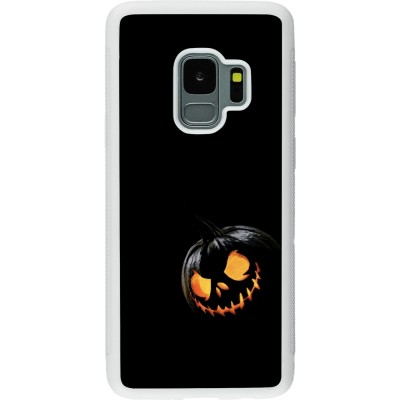 Coque Samsung Galaxy S9 - Silicone rigide blanc Halloween 2023 discreet pumpkin