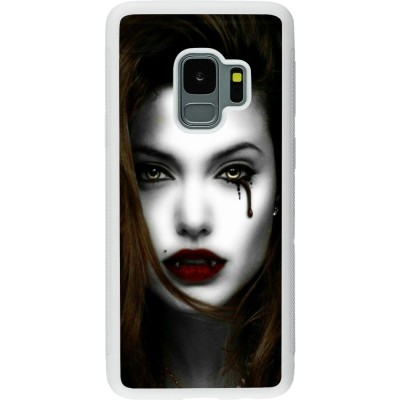 Coque Samsung Galaxy S9 - Silicone rigide blanc Halloween 2023 gothic vampire