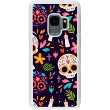 Coque Samsung Galaxy S9 - Silicone rigide blanc Halloween 2023 mexican style