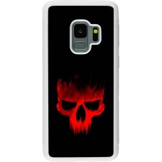 Coque Samsung Galaxy S9 - Silicone rigide blanc Halloween 2023 scary skull