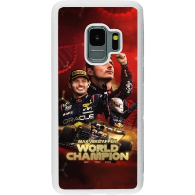 Coque Samsung Galaxy S9 - Silicone rigide blanc Max Verstappen Champion 2023