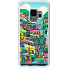 Coque Samsung Galaxy S9 - Silicone rigide blanc Medellin Comuna 13 Art