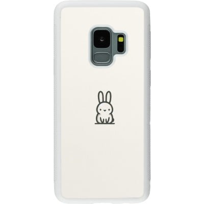 Coque Samsung Galaxy S9 - Silicone rigide blanc Minimal bunny cutie