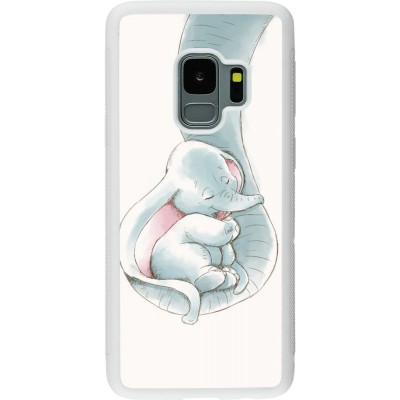 Coque Samsung Galaxy S9 - Silicone rigide blanc Mom 1903