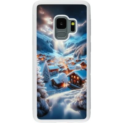 Coque Samsung Galaxy S9 - Silicone rigide blanc Mont Neige Lumière