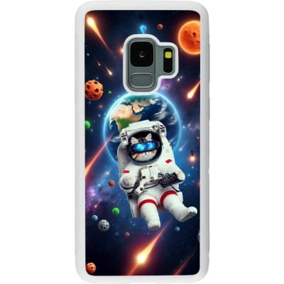 Coque Samsung Galaxy S9 - Silicone rigide blanc VR SpaceCat Odyssey