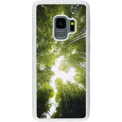 Coque Samsung Galaxy S9 - Silicone rigide blanc Spring 23 forest blue sky