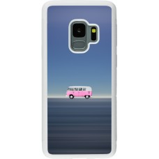 Coque Samsung Galaxy S9 - Silicone rigide blanc Spring 23 pink bus