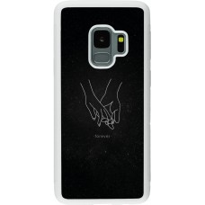 Coque Samsung Galaxy S9 - Silicone rigide blanc Valentine 2023 hands forever