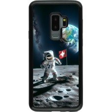 Coque Samsung Galaxy S9+ - Hybrid Armor noir Astro Suisse sur lune