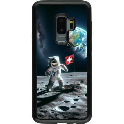 Coque Samsung Galaxy S9+ - Hybrid Armor noir Astro Suisse sur lune