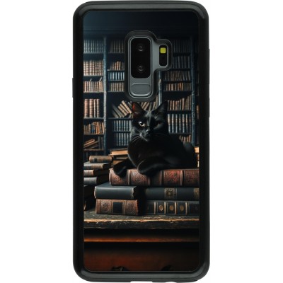 Coque Samsung Galaxy S9+ - Hybrid Armor noir Chat livres sombres