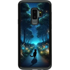 Coque Samsung Galaxy S9+ - Hybrid Armor noir Chat noir promenade