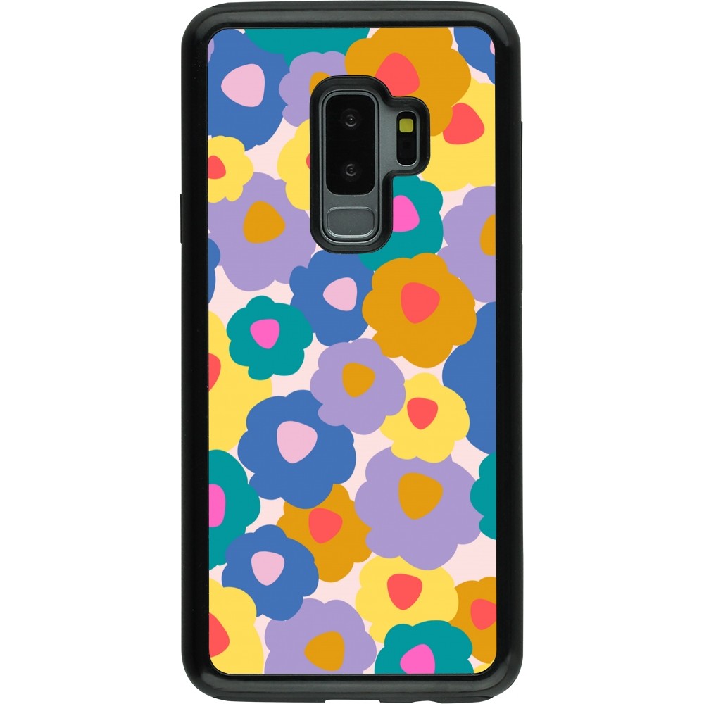 Coque Samsung Galaxy S9+ - Hybrid Armor noir Easter 2024 flower power