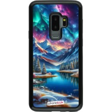 Coque Samsung Galaxy S9+ - Hybrid Armor noir Fantasy Mountain Lake Sky Stars